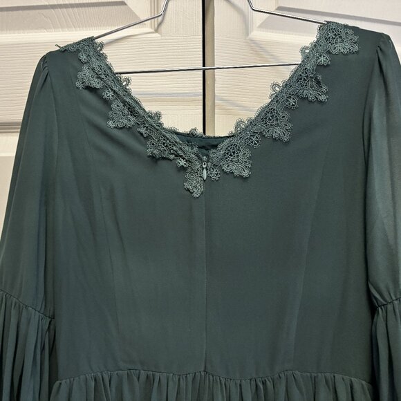 Mia Joy, Teal, Drop Waist Maxi Dress, Size Medium - Picture 4 of 6